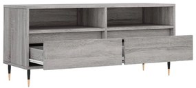 szürke sonoma színű szerelt fa TV-szekrény 100x34,5x44,5 cm