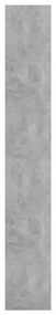 betonszürke szerelt fa könyvszekrény/térelválasztó 80x30x198 cm