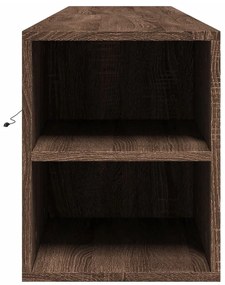 barna tölgy színű fali TV-szekrény LED-del 180 x 31 x 39,5 cm