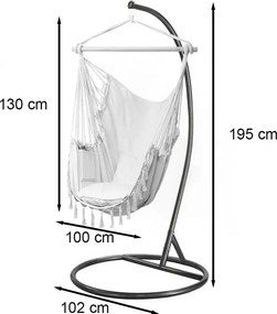 Puerto függőszék állvánnyal bézs-barna