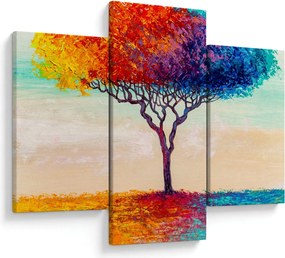 Egy festett fa képe (90x60 cm)