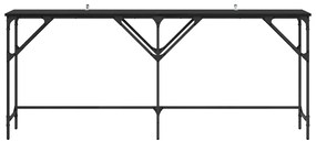 Konzolasztal Musta tammi 180 x 29 x 75 cm Faanyag