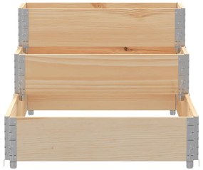 3 szintes tömör fenyőfa magaságyás 120 x 80 cm