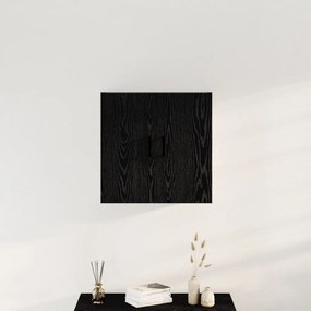 Fali Szekrény Fekete Tölgy 60x31x60 cm Műanyag
