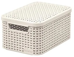 Krémszínű fedeles műanyag tárolódoboz 20x29x14 cm Style – Curver
