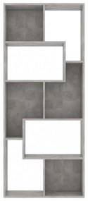 betonszürke szerelt fa könyvszekrény 67 x 24 x 161 cm
