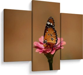 Pillangó képe a virágon (90x60 cm)
