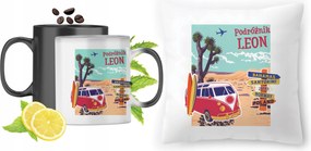 Leon Mágikus bögre fényképes nyomott mintás párna szett