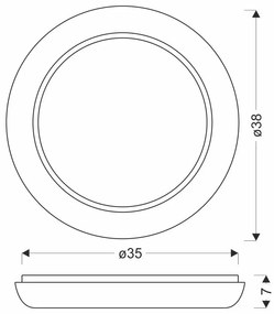 Fehér LED mennyezeti lámpa 38x38 cm Gilly – Candellux Lighting