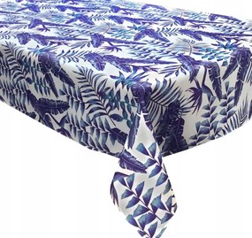Abrosz Asztalra 130x170 Kék Dekoratív Levelek