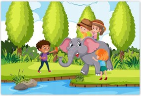 Poszterek 155x105 Ăllatkert Ăllatok Szafari ElefĂĄnt