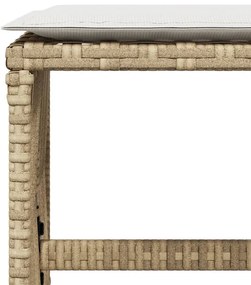 vidaXL 4 db bézs polyrattan kerti szék párnával 41 x 41 x 36 cm