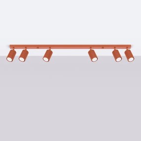 Sollux SL.1642 - Spotlámpa KARBON 6xGU10/10W/230V piros