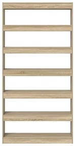 Könyvespolc Sonoma tölgy Mérnöki fa 100 x 30 x 198 cm Polcozás