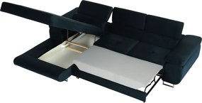 Sarokülőgarnitúra, kék, balos kivitel, AMARETA