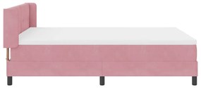 Boxspring Ágy Matraccal Rózsaszín 140x190 cm Bársonyos