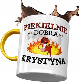 Sárga Bögre Krisztina Feleség Barátnő Ajándék Nyomtatott Fotóval