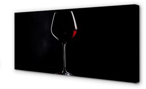 Canvas képek Fekete háttér egy pohár bor 100x50 cm