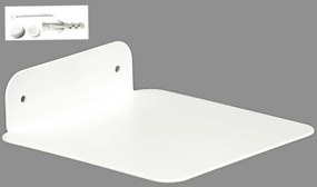 Polc 20x20x5cm Fehér fém akasztós modern Loft stílusban