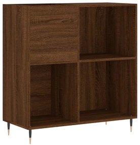 barna tölgy színű szerelt fa hanglemezszekrény 84,5x38x89 cm