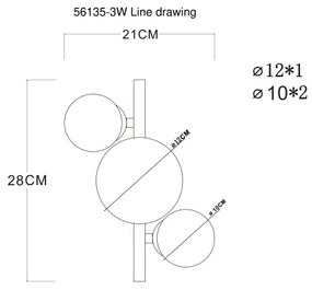 Globo 56140-3W - LED Felületre szerelhető csillár RIHA 3xG9/3,5W/230V króm