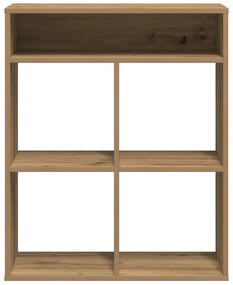 könyvszekrény kézműves tölgy 66x31x80 cm szerelt fa