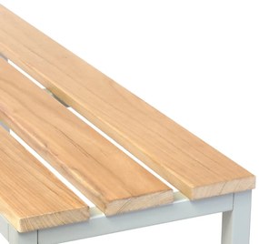 Öltöző pad 150 x 35 x 45 cm, szürke - RAL 7035