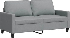 vidaXL kétszemélyes világosszürke szövetkanapé 140 cm