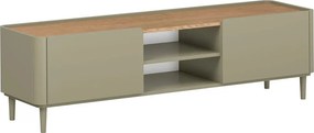Elivo TV állvány 170 cm fém lábakon - eukaliptusz / baltic dune tölgy