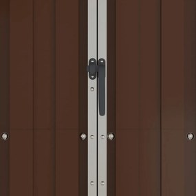 barna horganyzott acél kerti fészer 116x45x175 cm