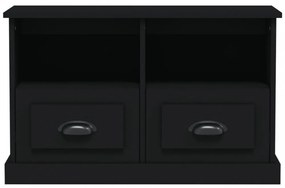 fekete szerelt fa TV-szekrény 80 x 35 x 50 cm
