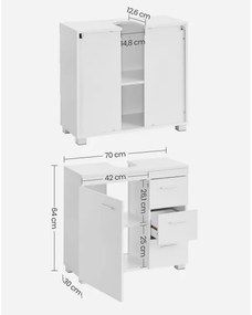 NICO fehér fürdőszobaszekrény