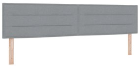 Boxspring Ágy Matraccal - Világosszürke, 200x200 cm, Szövet