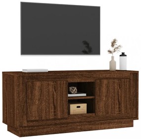 barna tölgy színű szerelt fa TV-szekrény 102x35x45 cm
