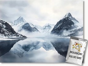 Fotótapéta Flizelina Tájkép Hegyek Csúcsok Tél Hó Tó 416x290 ragasztó