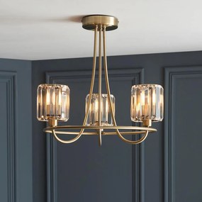 Endon glamour modern csillár berenice antik sárgaréz átlátszó end107801