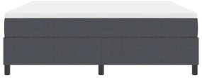 Box Spring Ágy Matraccal Sötétszürke Super King Kordbársony Anyag