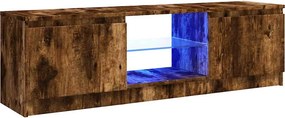 vidaXL füstölt tölgy színű TV-szekrény LED lámpákkal 120x30x36 cm