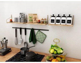 Fali polc 45x16 cm tölgy/arany