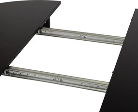 Bővíthető Étkezőasztal Fekete Színben. HARRY 102-142 cm