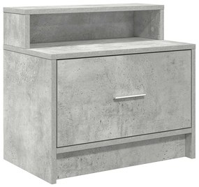 betonszürke éjjeliszekrény fiókkal 51 x 31 x 47 cm