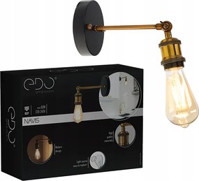 Fali Lámpa Retro Loft E27 Gold Black