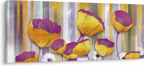 Kép - Virágok illusztrációja (120x50 cm)