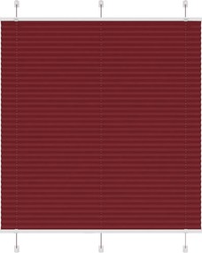 vidaXL pliszírozott redőny Bordeaux piros 120x150 cm szövetszélesség