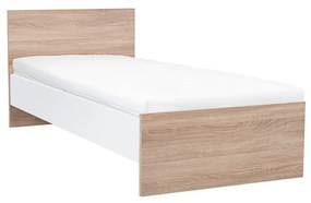 Miami egyszemélyes ágy 90x200 cm sonoma tölgy-fehér