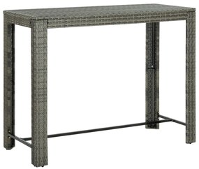 vidaXL szürke polyrattan kerti bárasztal 140,5 x 60,5 x 110,5 cm