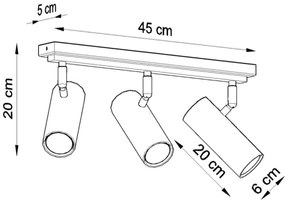 Spotlámpa DIREZIONE 3xGU10/40W/230V fehér