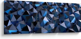 Absztrakciós kép (órával) (90x30 cm)