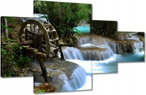 Festmények 130x80 Fából készült malom a folyón