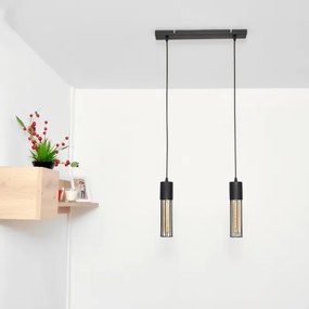 Csillár zsinóron MELODY 2xE27/15W/230V fekete